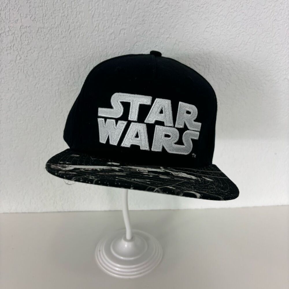 Star Wars Original Snapback Black City Scape Flat Back Hat‎ Adjustable